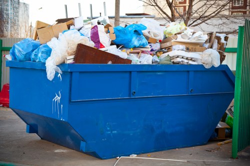 Properly prepared sofa for bulk waste collection