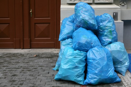 Eco-friendly waste collection processes during sofa removal